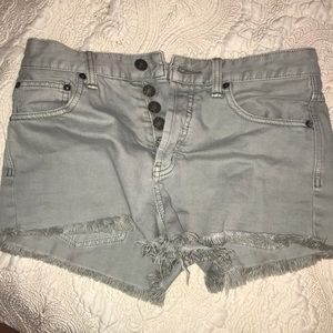 gray/green sage free people shorts